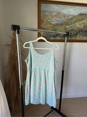 Mint Starfish Print Mini Dress - Sleeveless Summer Tunic